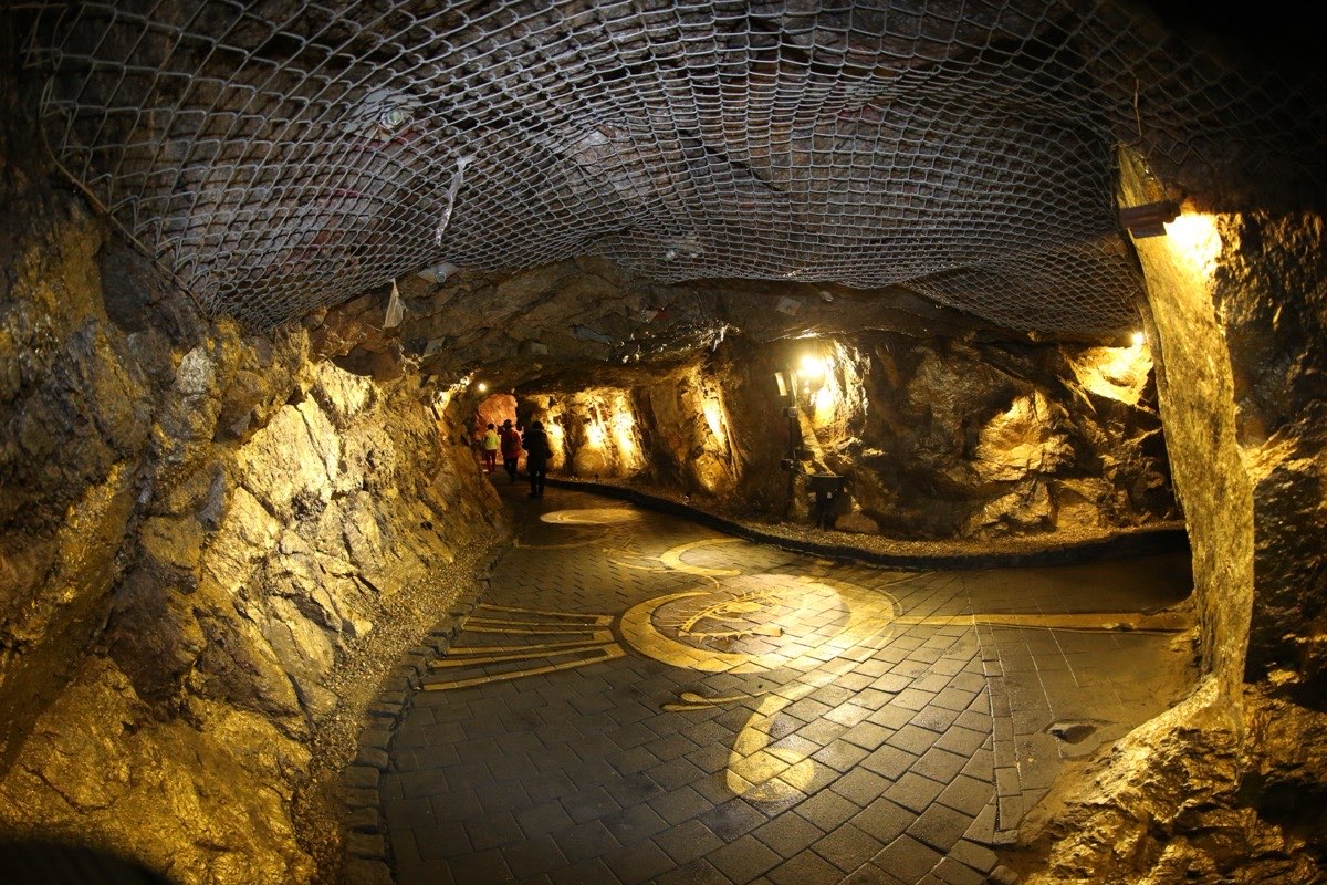 Inside Gwangmyeong Cave, a former gold mine