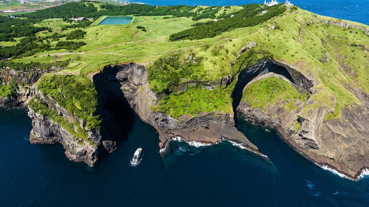 Sea cliffs of Udobong on Udo island