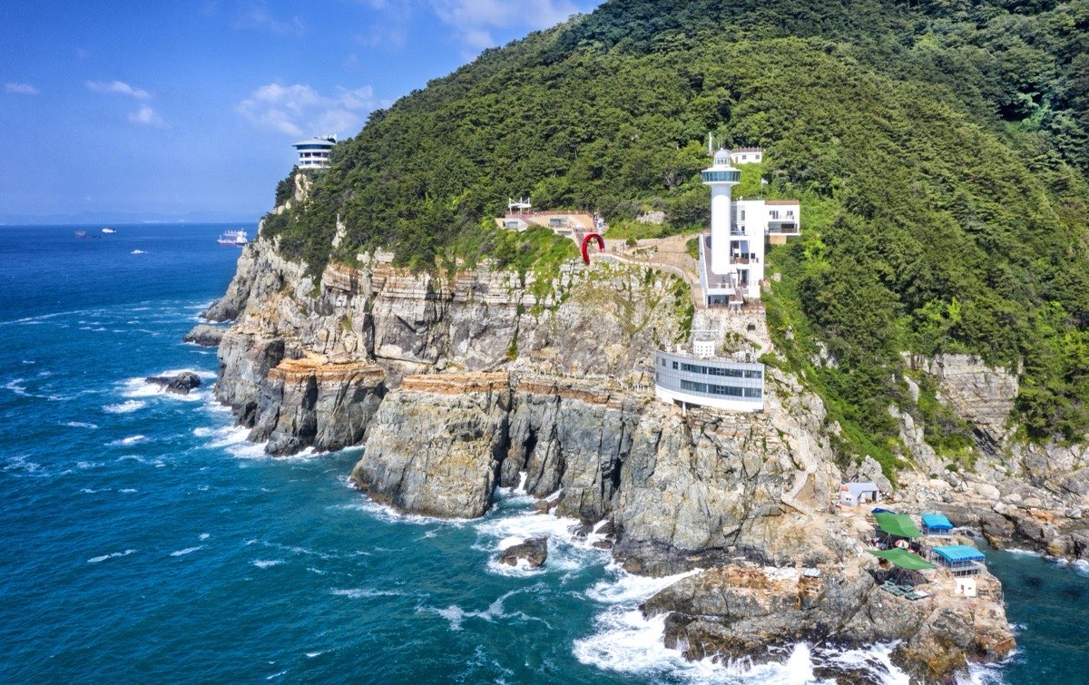 Taejongdae sea cliffs and Yeongdo Lighthouse
